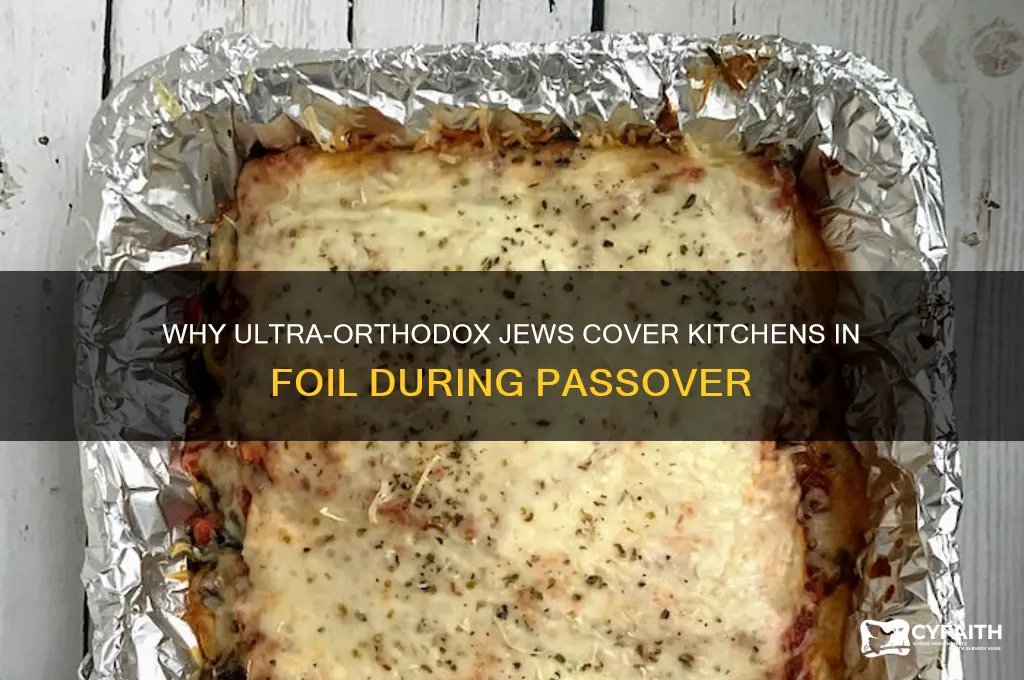 why do ultra orthodox cover the kitchen in foil
