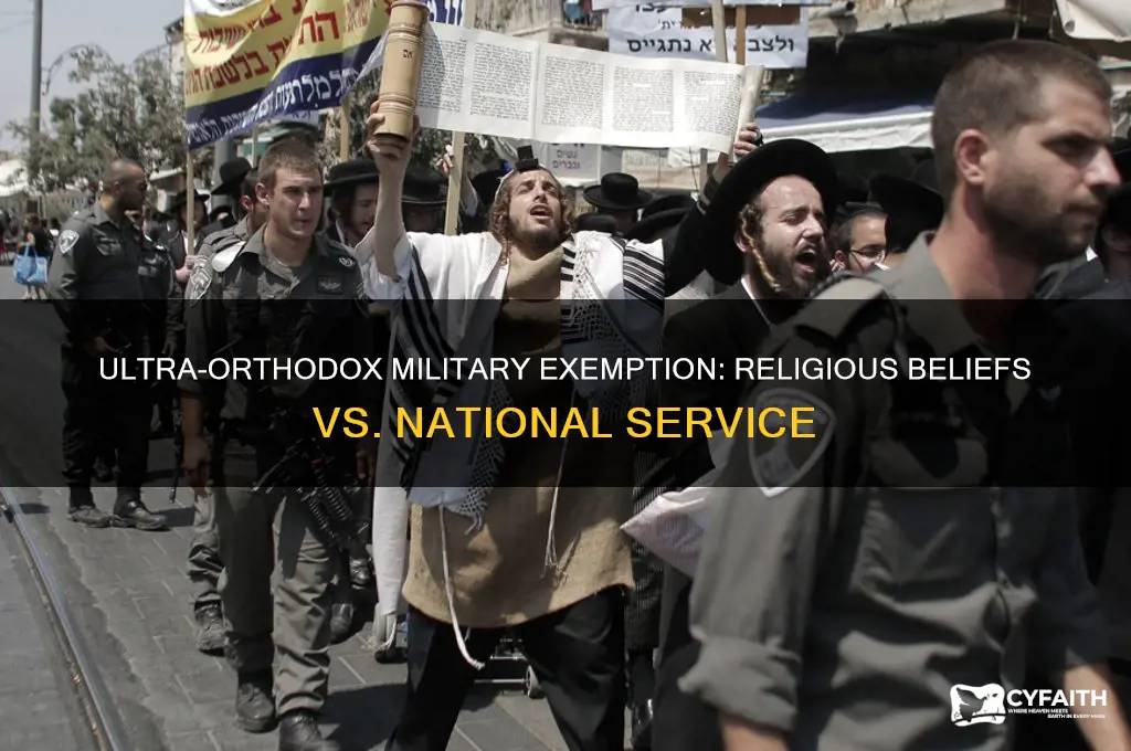 why do ultra orthodox not serve in the military