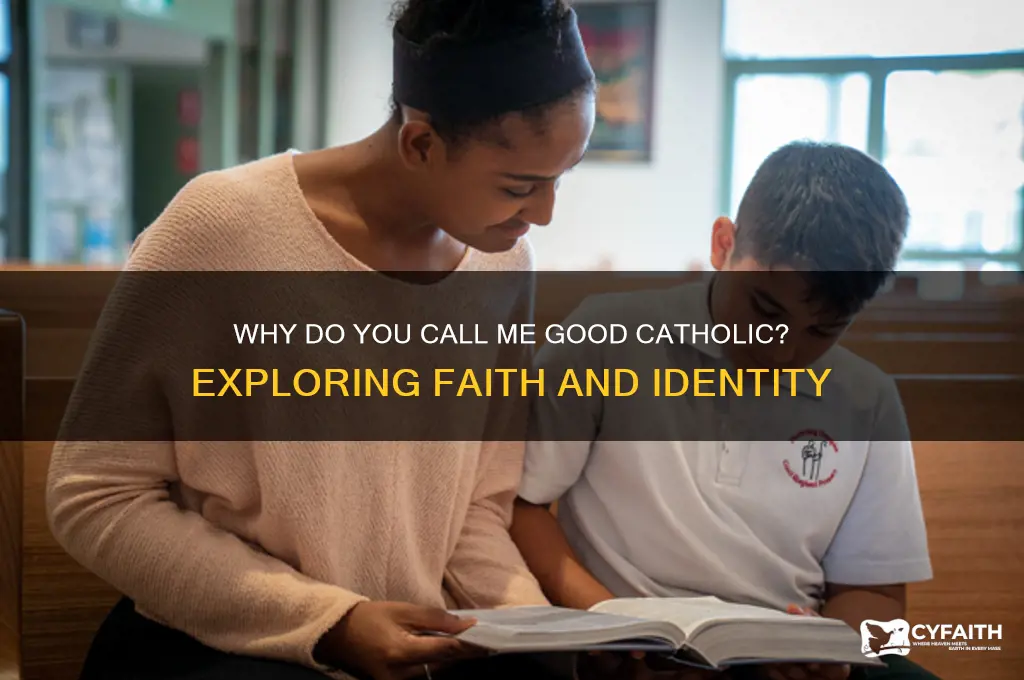 why do you call me good catholic