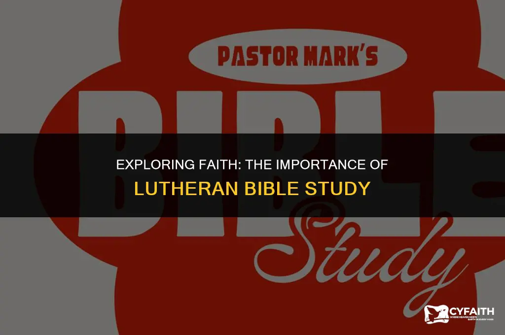 why do you go to bible study lutheran