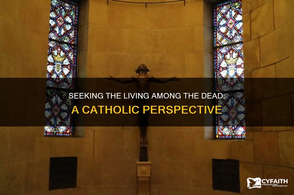 why do you seek the living among the dead catholic