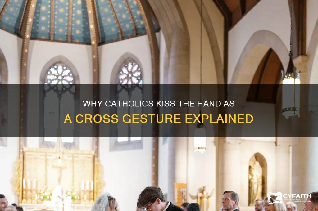 why does some catholics kiss hand signals for cross