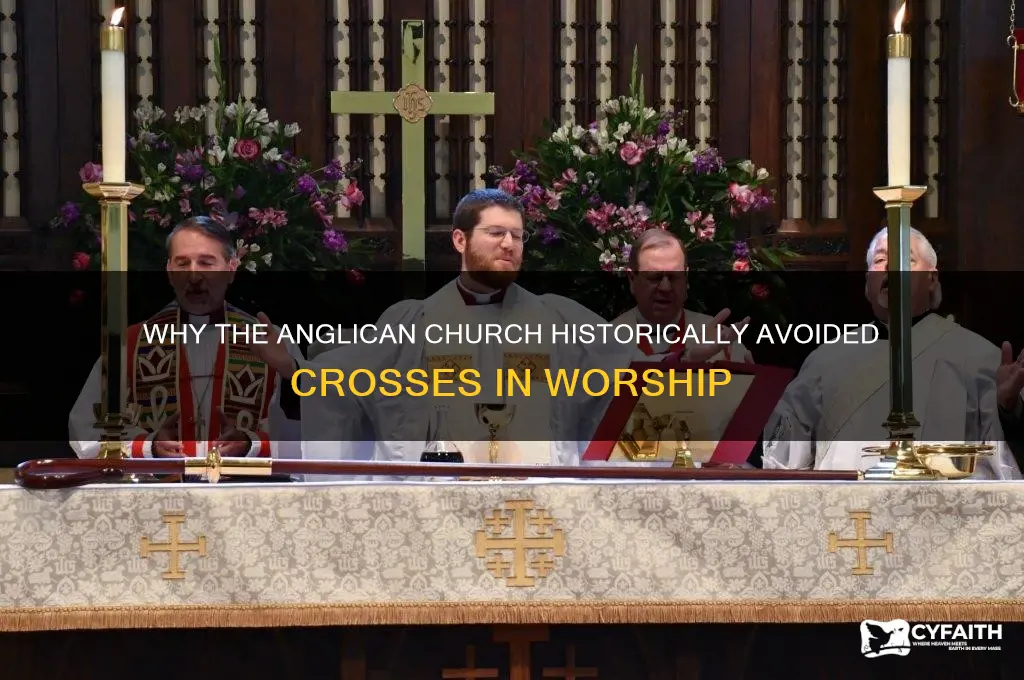 why does the anglican church forbid crosses
