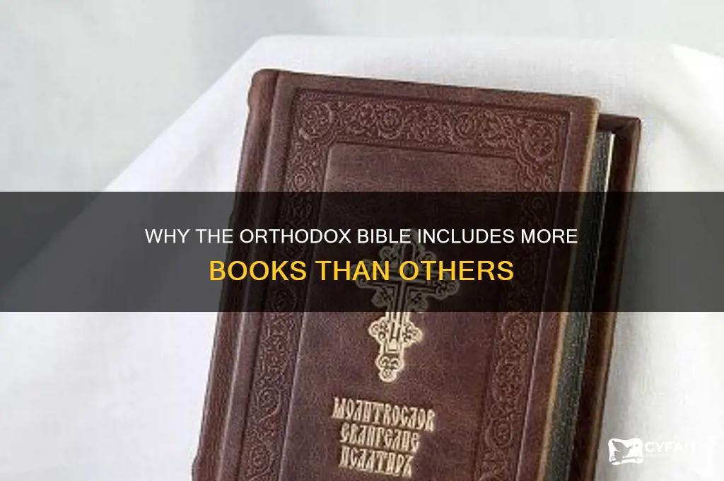 why does the orthodox bible have more books