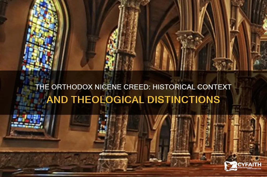 why does the orthodox church have a different nicene creed
