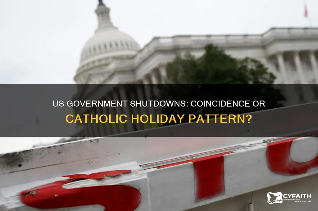 why does the us government only shutdown on catholic holidays