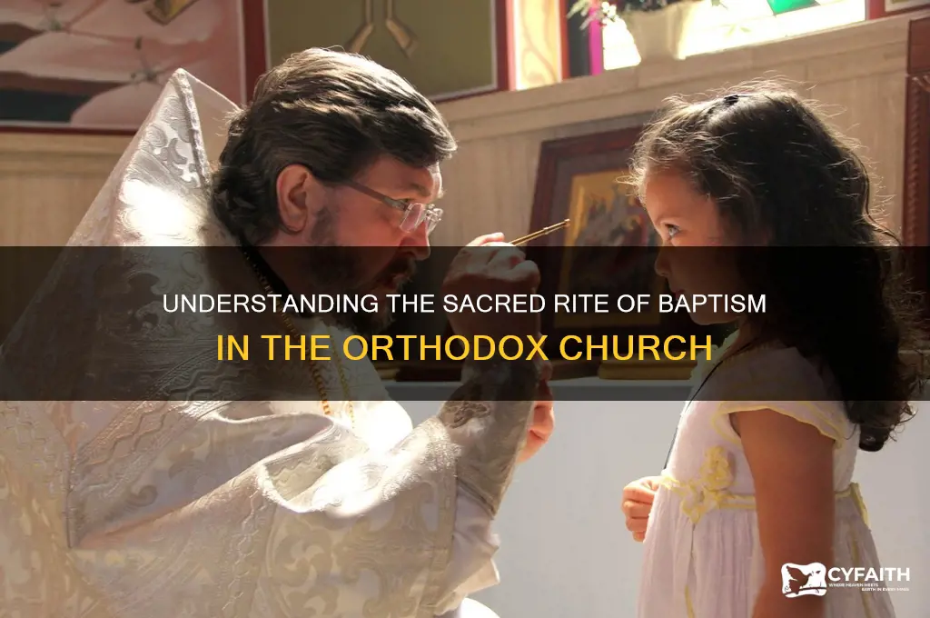 why does we get baptize in the orthodox church