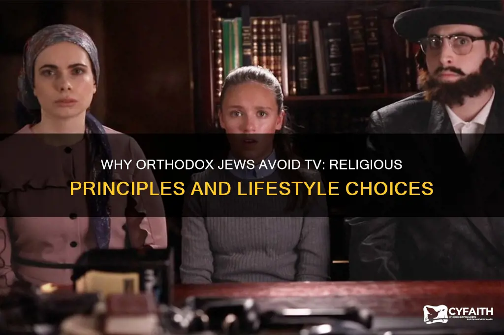 why don t orthodox jews watch tv