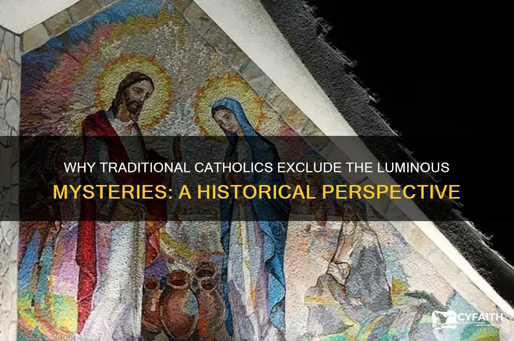 why dont tradition catholics use the luminous mysteries