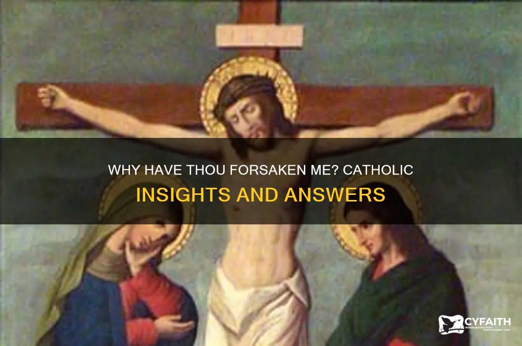 why have thou forsaken me catholic answers