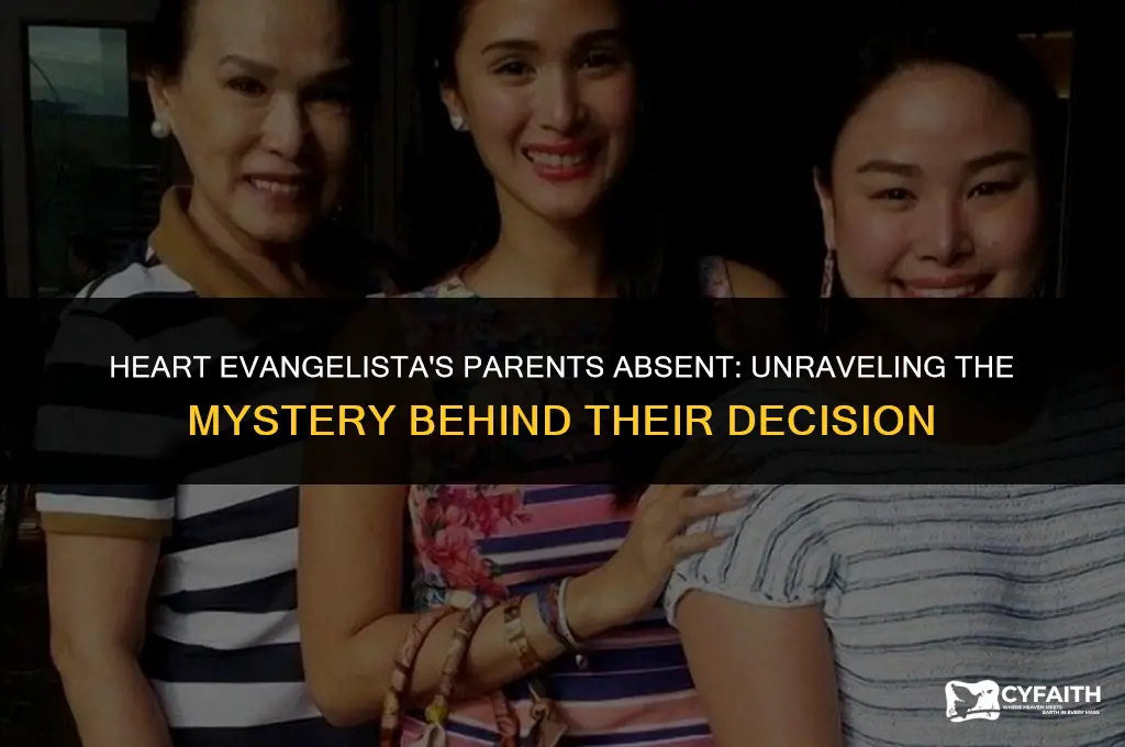 why heart evangelista parents not attending