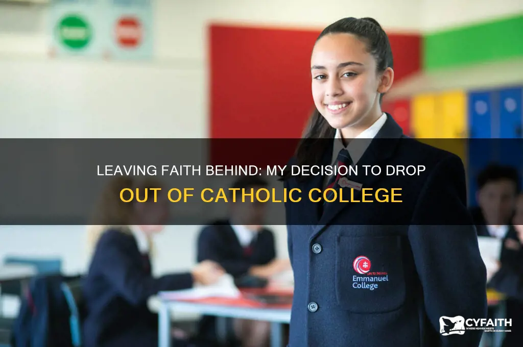 why i dropped out of catholic college
