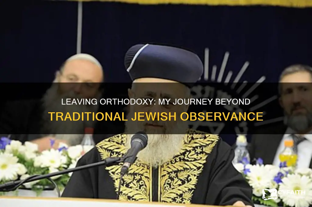 why i gave up being an orthodox jew