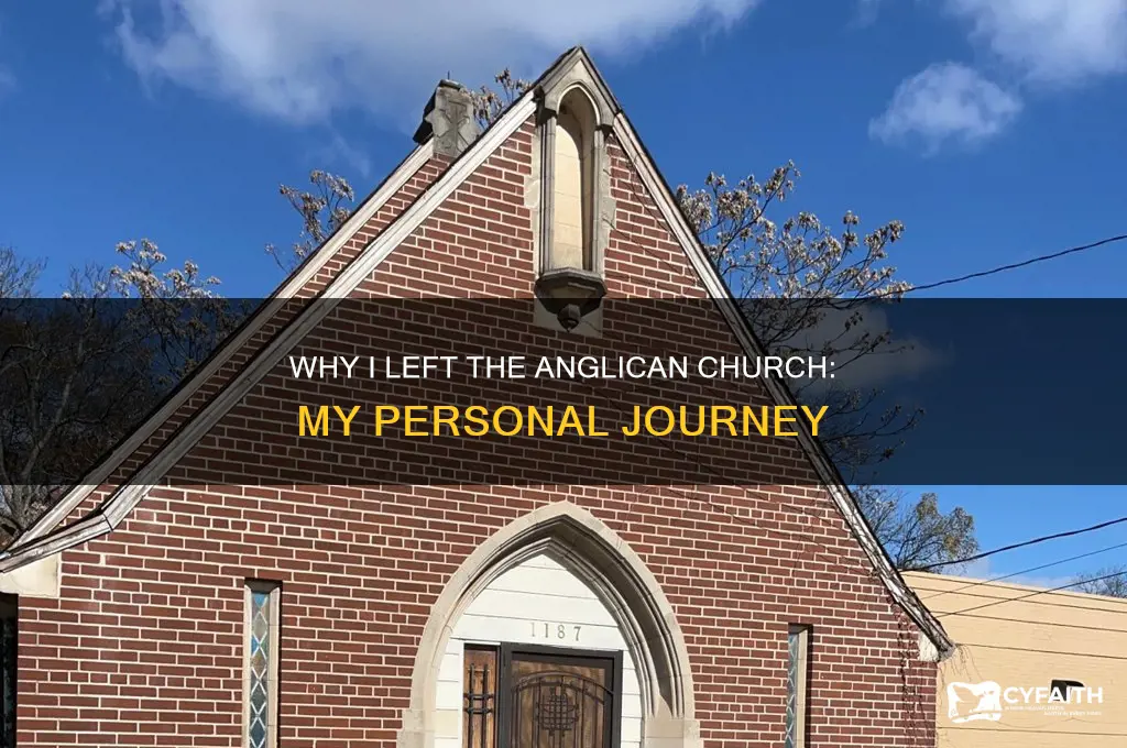 why i left anglican church