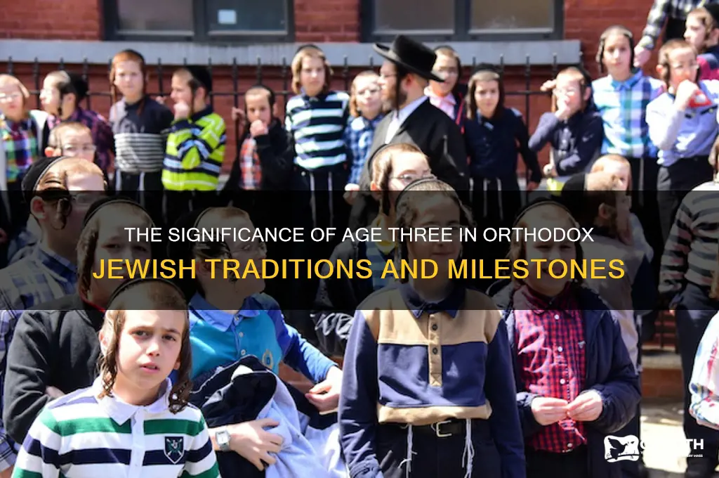 why is age 3 important in orthodox judaism