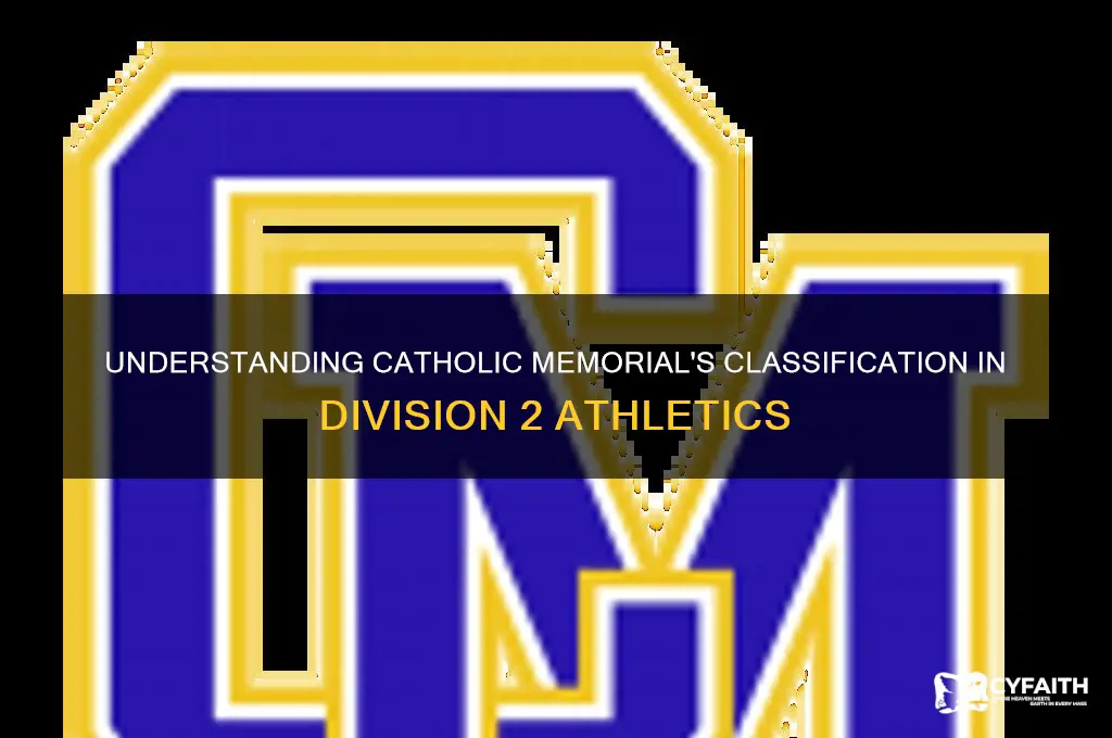 why is catholic memorial division 2