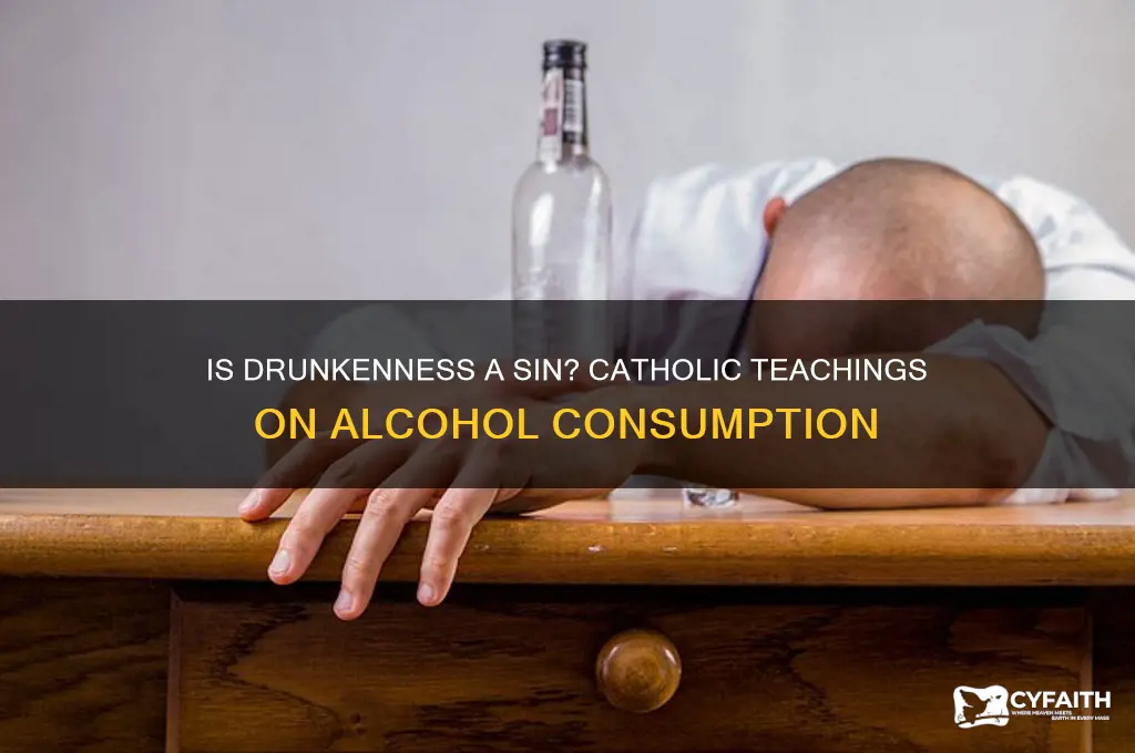 why is getting drunk a sin catholic