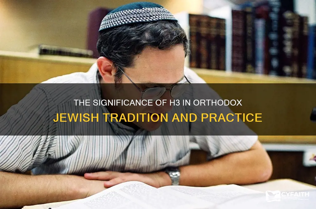 why is h3 important in orthodox judaism
