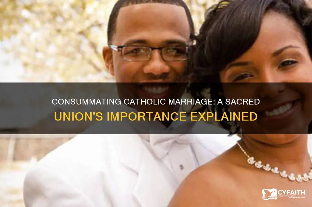 why is it important to consummate a marriage catholic