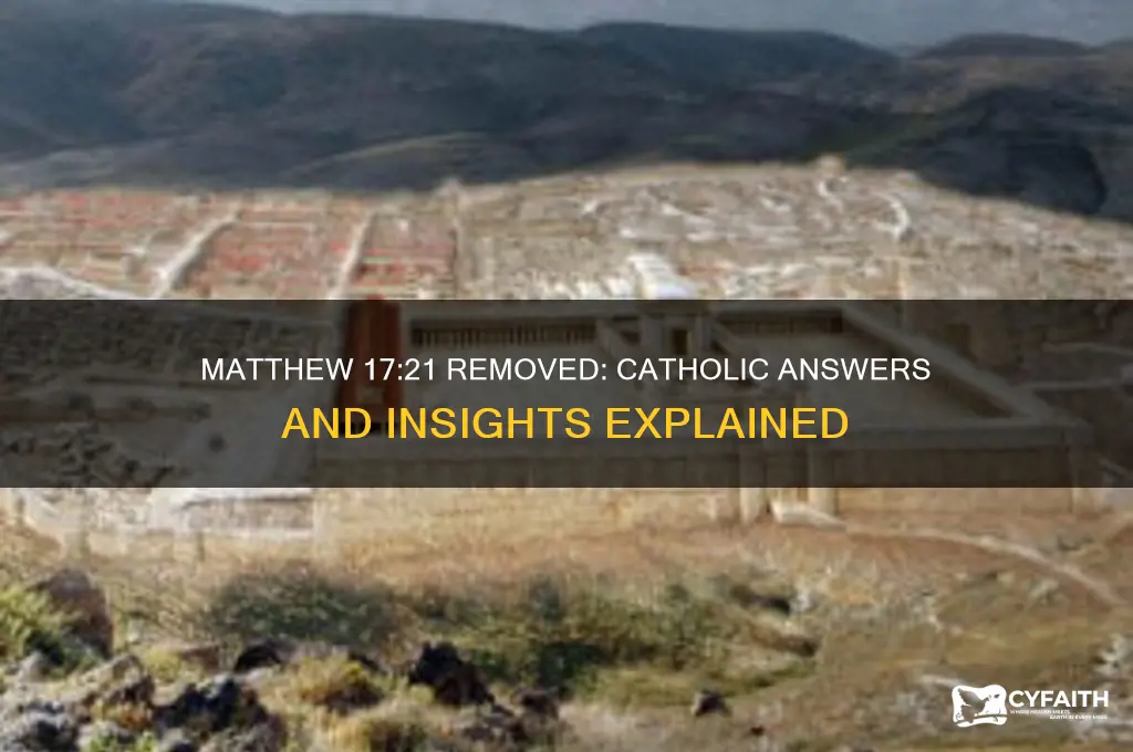 why is mathew 17 21 remived catholic answers