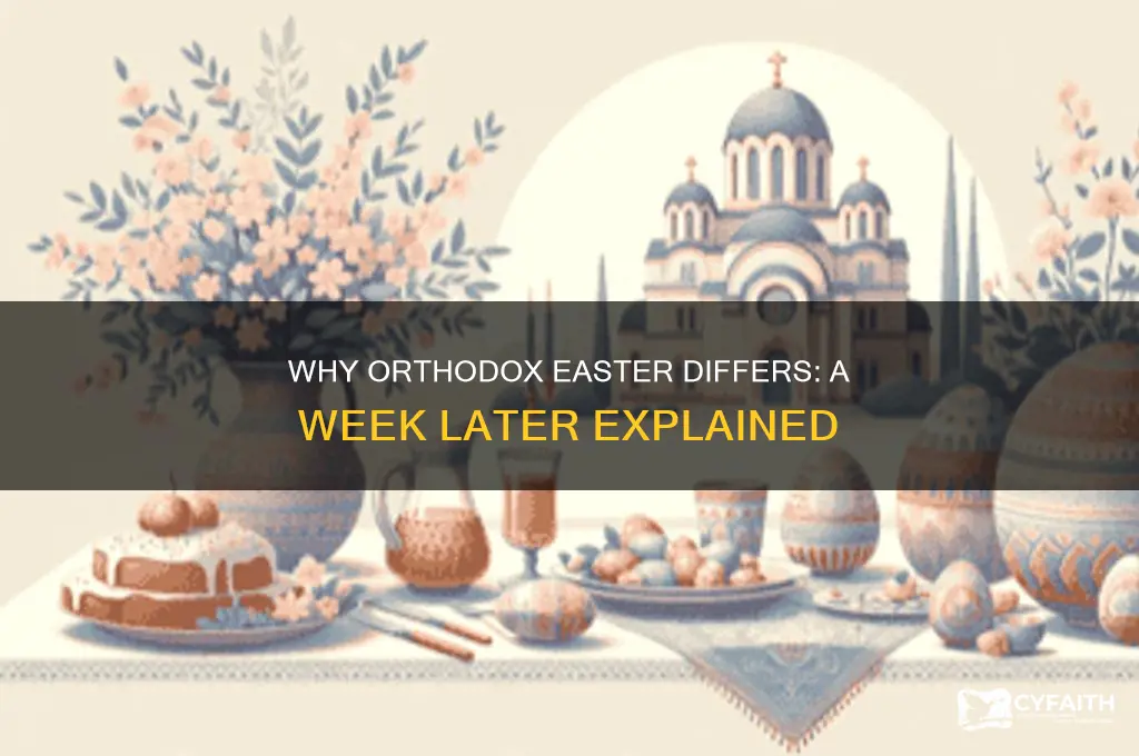 why is orthodox easter a week later