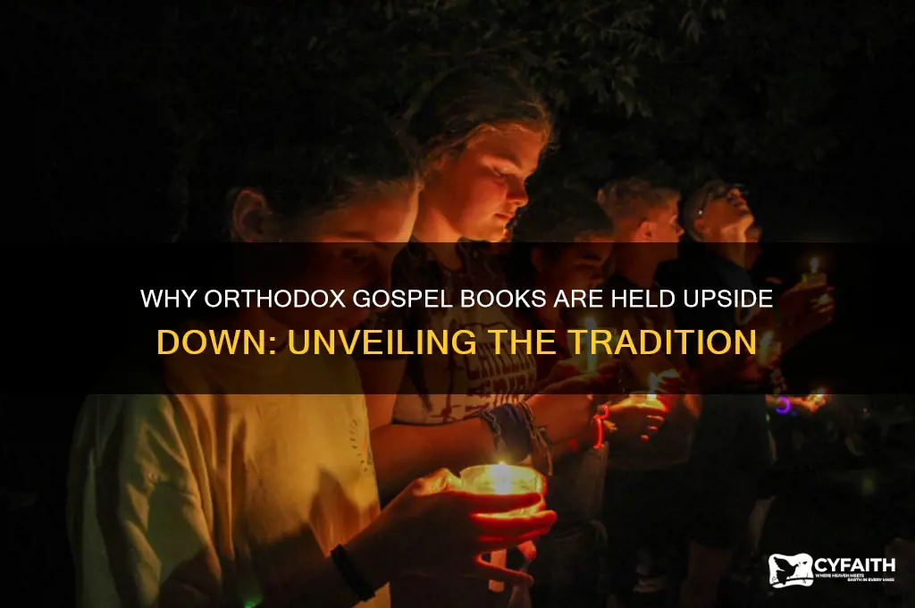 why is orthodox gospel book upside down