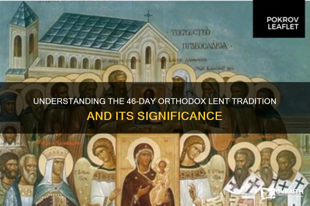 why is orthodox lent 46 days
