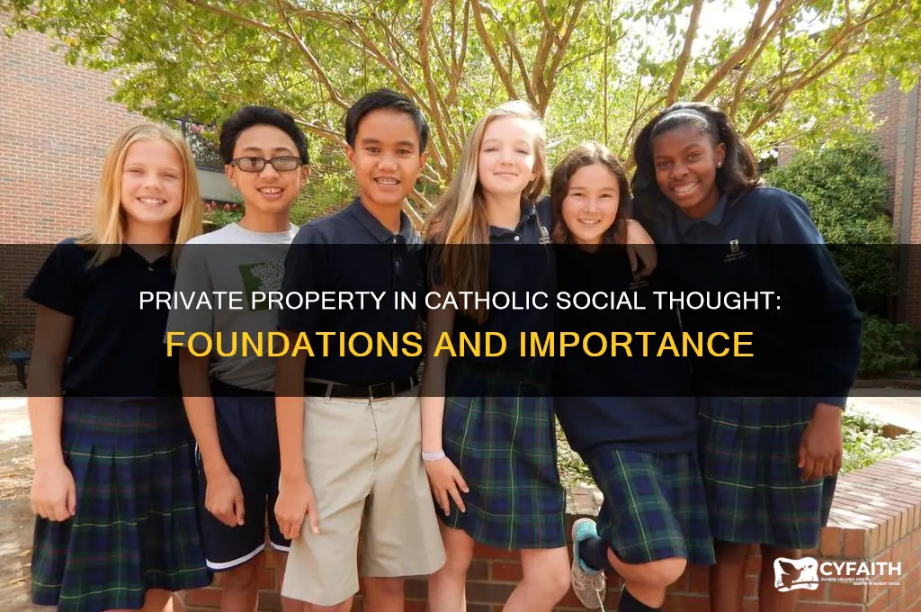 why is private property important to catholic social thought