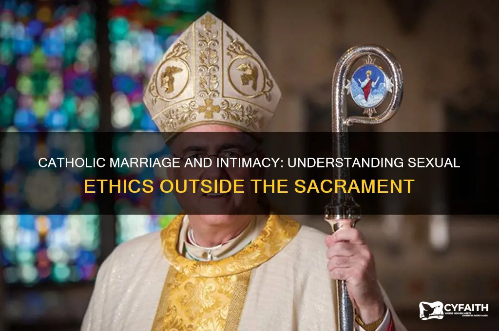 why is sex okay in marriage and not outside catholic