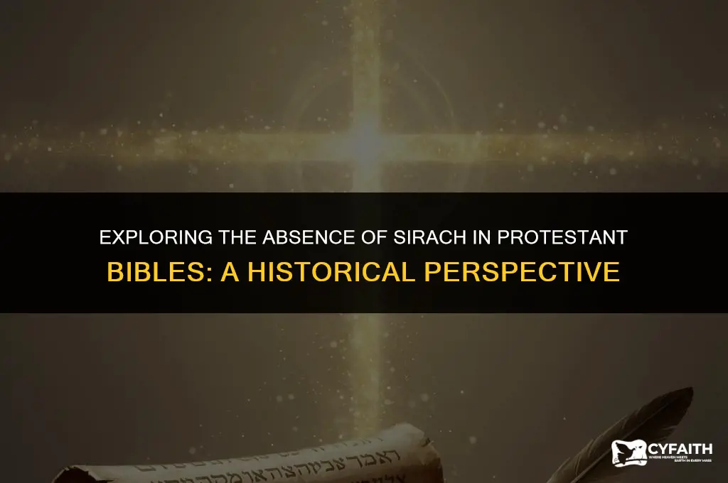 why is sirach not in the protestant bible