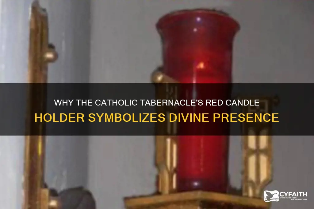 why is the catholic tabernacle candle holder red