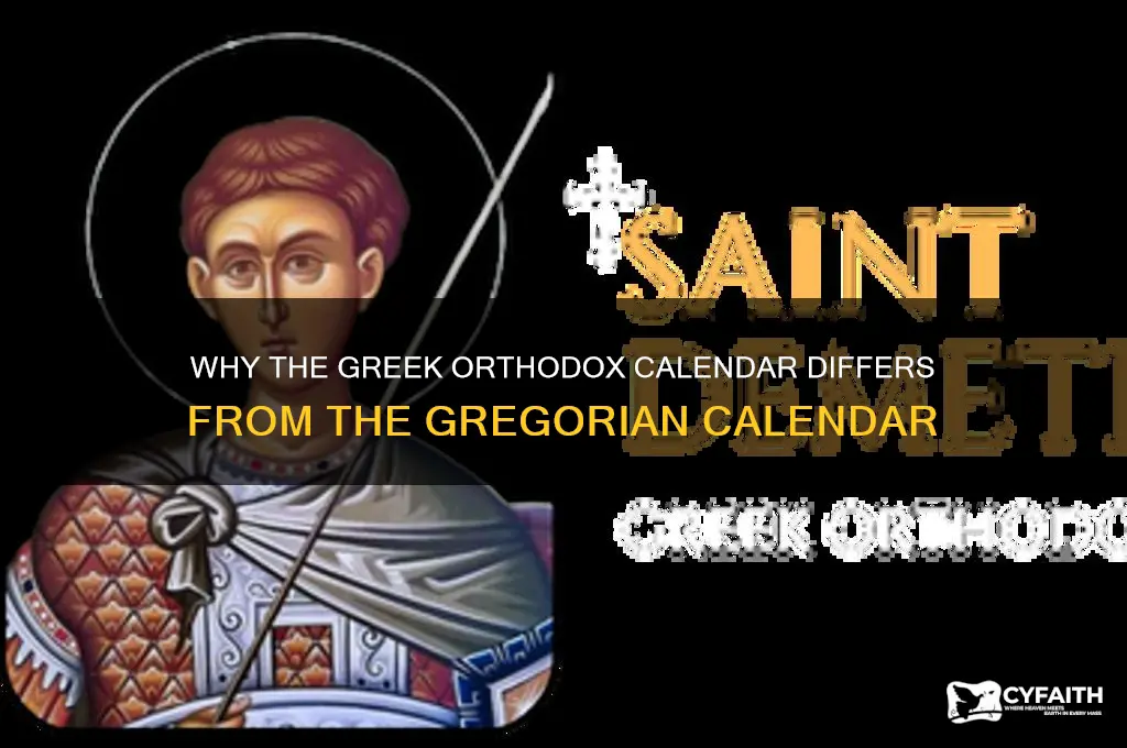 why is the greek orthodox calendar different