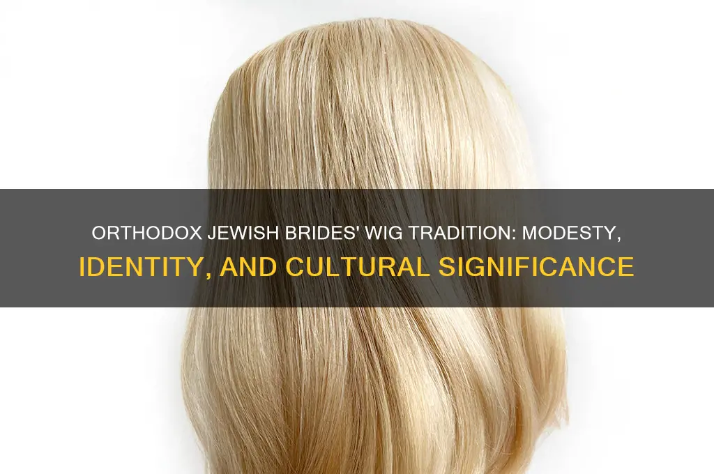 why jewish orthodox brides wear fake hair