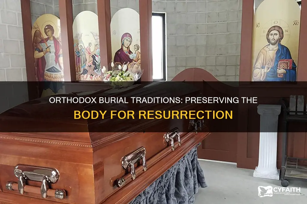why orthodox bury instead of cremate