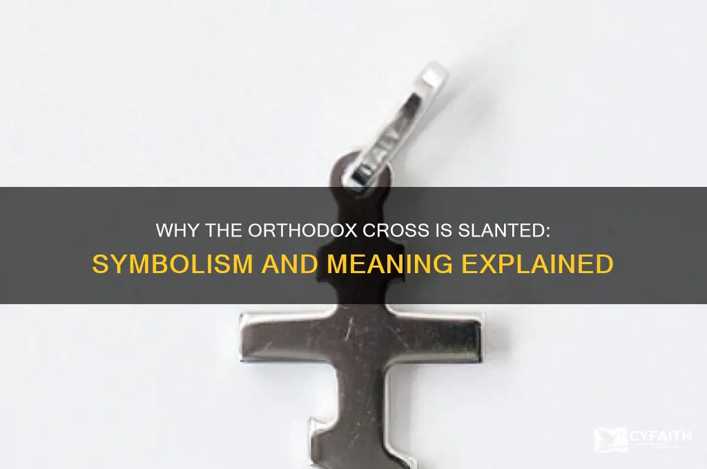 why orthodox corss slanted