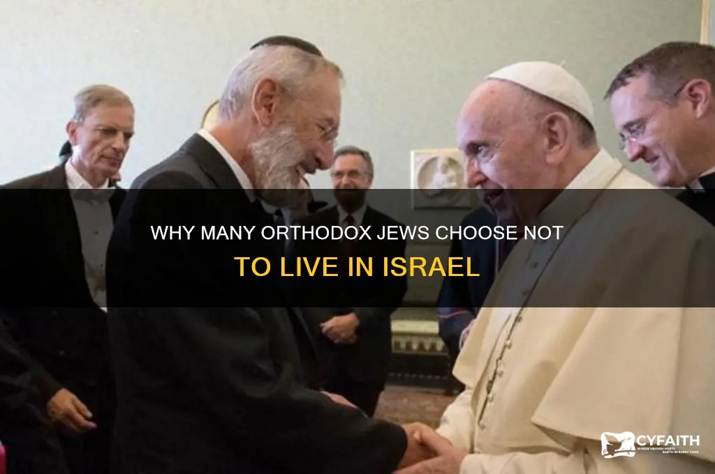 why orthodox jews do not live in israel