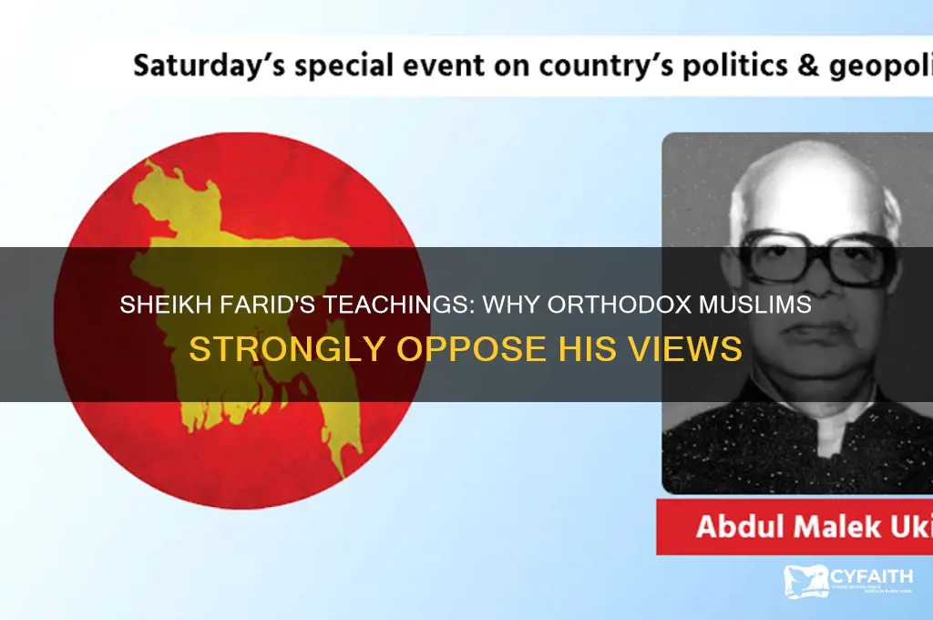 why orthodox muslims are against sheikh farid