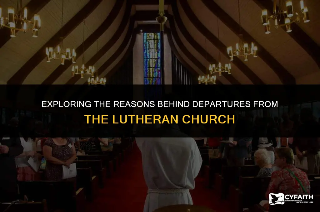 why people leave the lutheran church