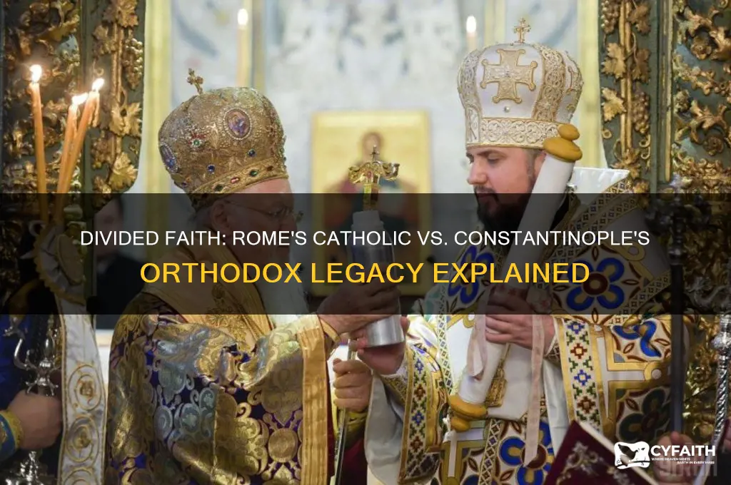 why roman catholic in rome and eastern orthodox in constantimople