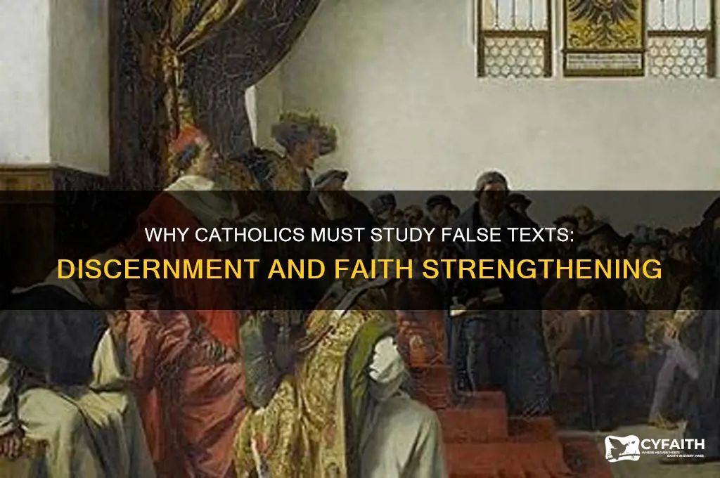 why should catholics study false texts