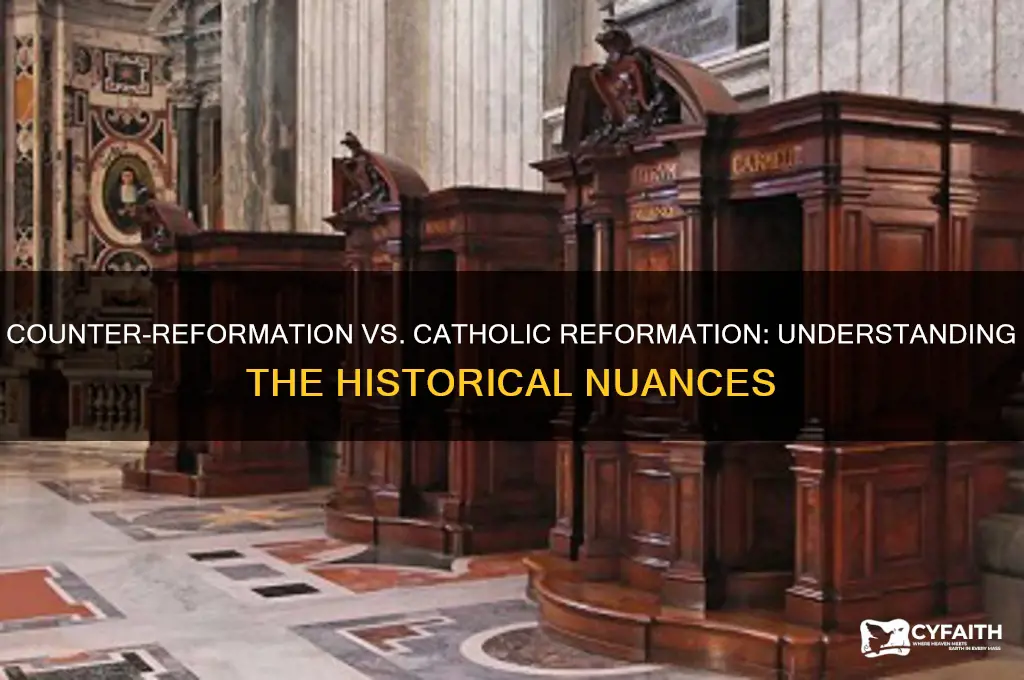 why should we use counter-reformation instead of catholic reformation