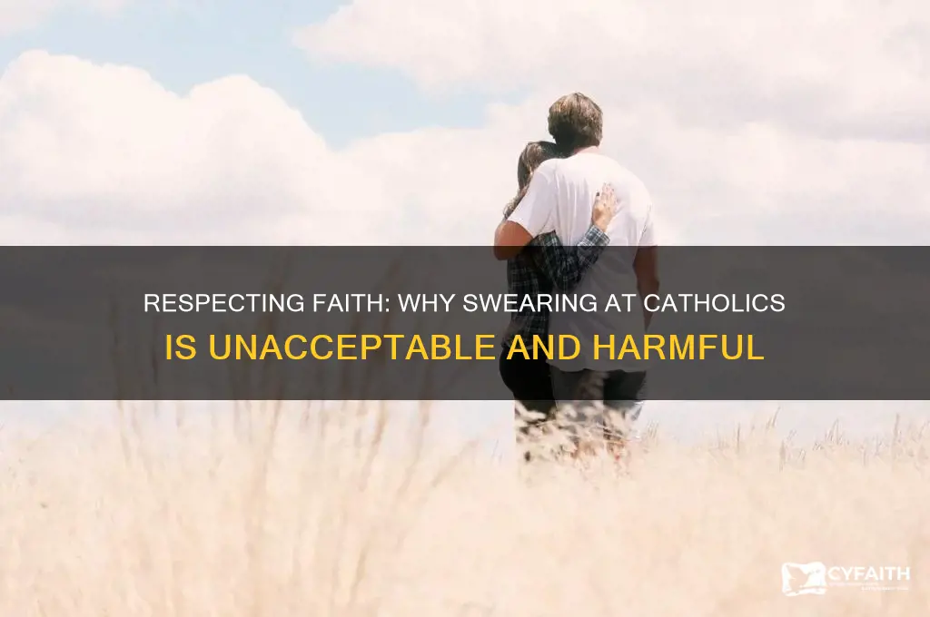 why shouldent you cuss catholic