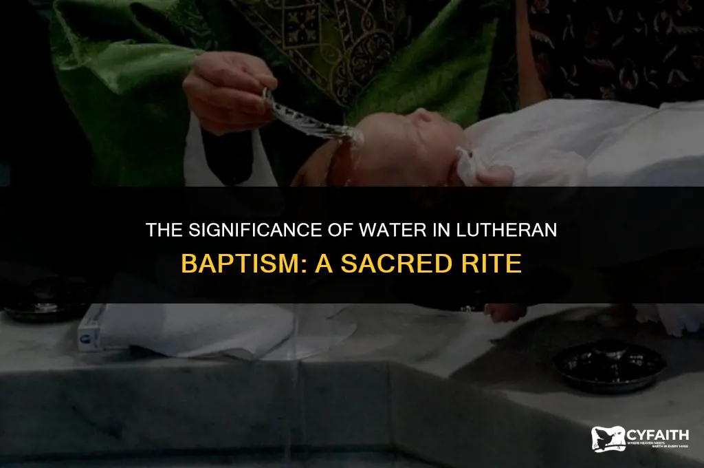 why use water in baptism lutheran