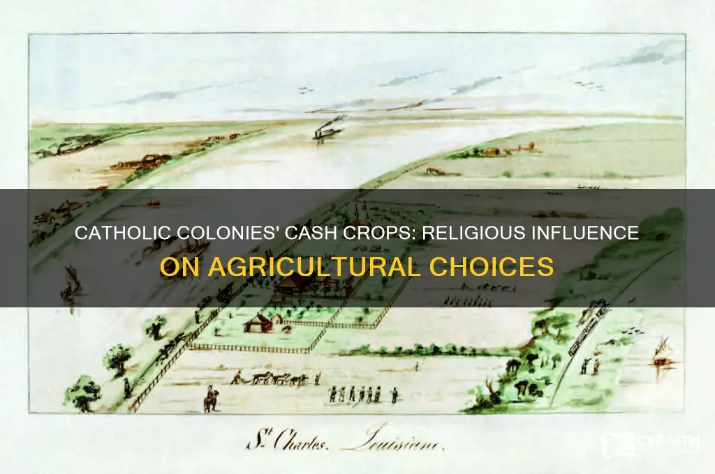 why was major cash crop grown in the catholic colony