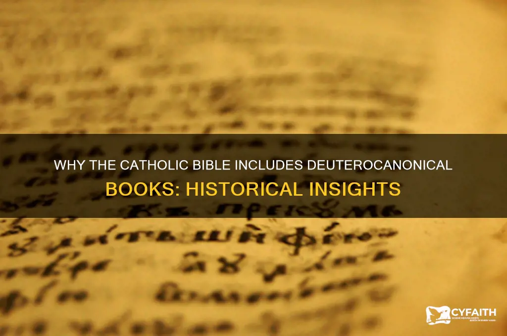 why was the deuterocanonical used in the catholic bile