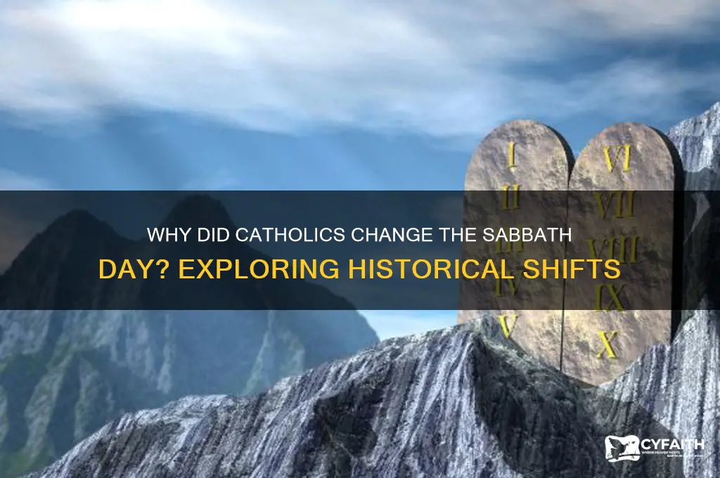 why was the sabbath changed catholic answers