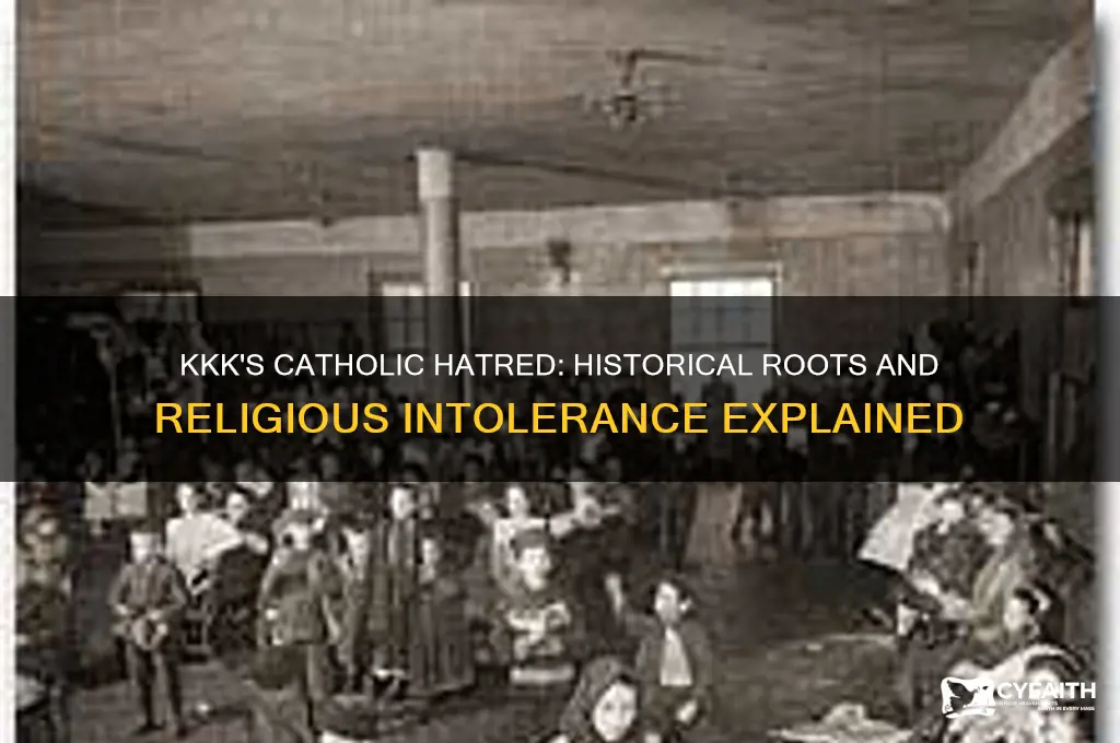 why were catholics disliked by the kkk