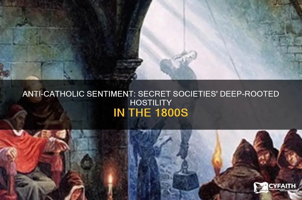 why were catholics hated by secret organizations in 1800-1900