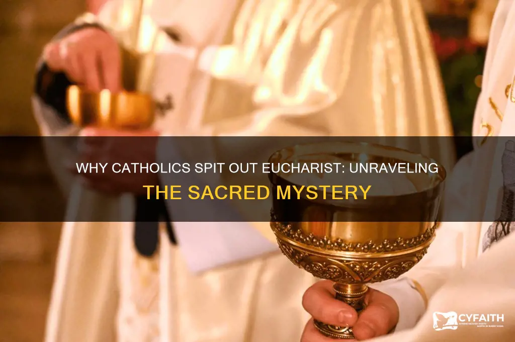 why would a catholic spit out eucharist