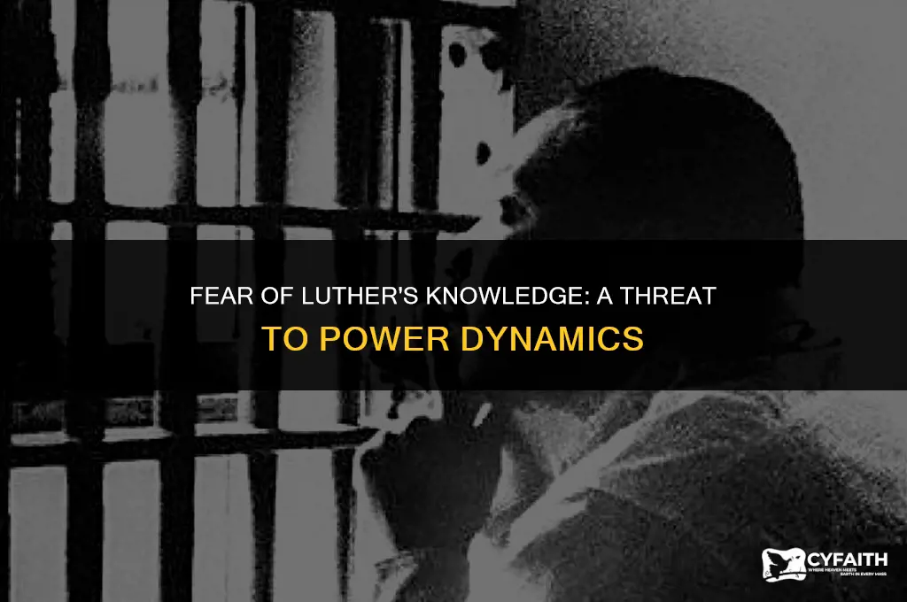 why would people in power be scared of luthers knowledge